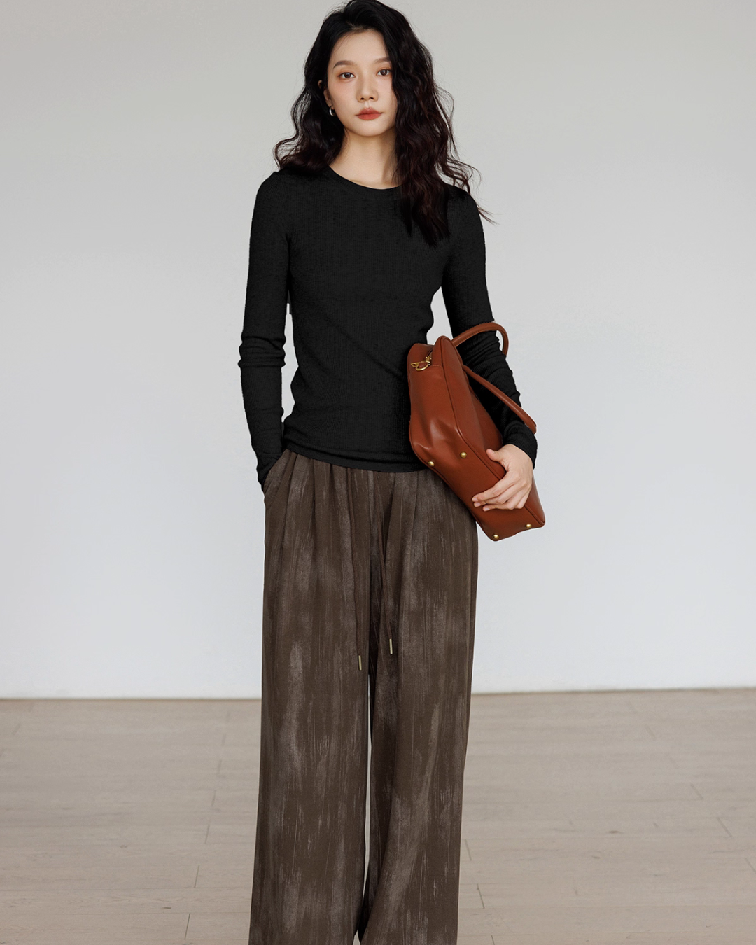 Round Neck Tight Long Sleeve Top VAS0138