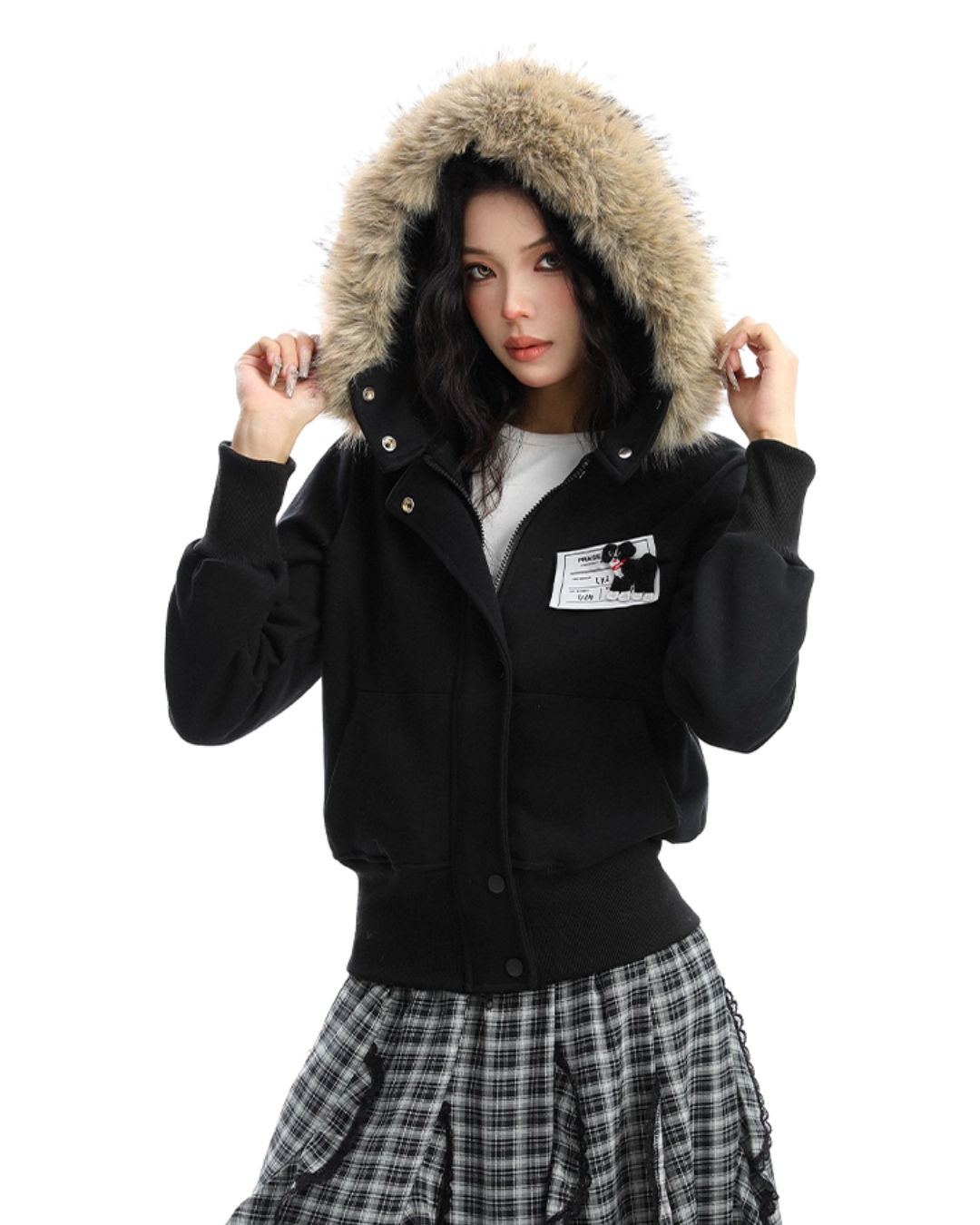 Fur Hood Camouflage Jacket BGS0016