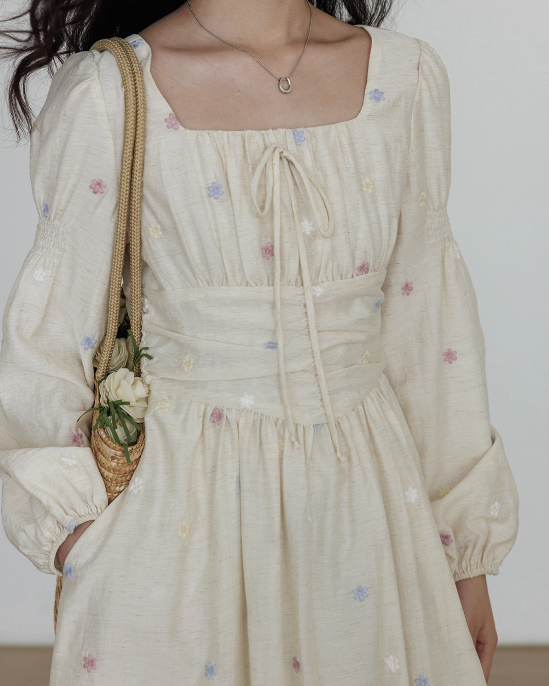 Small Floral Embroidery Dress VAS0154