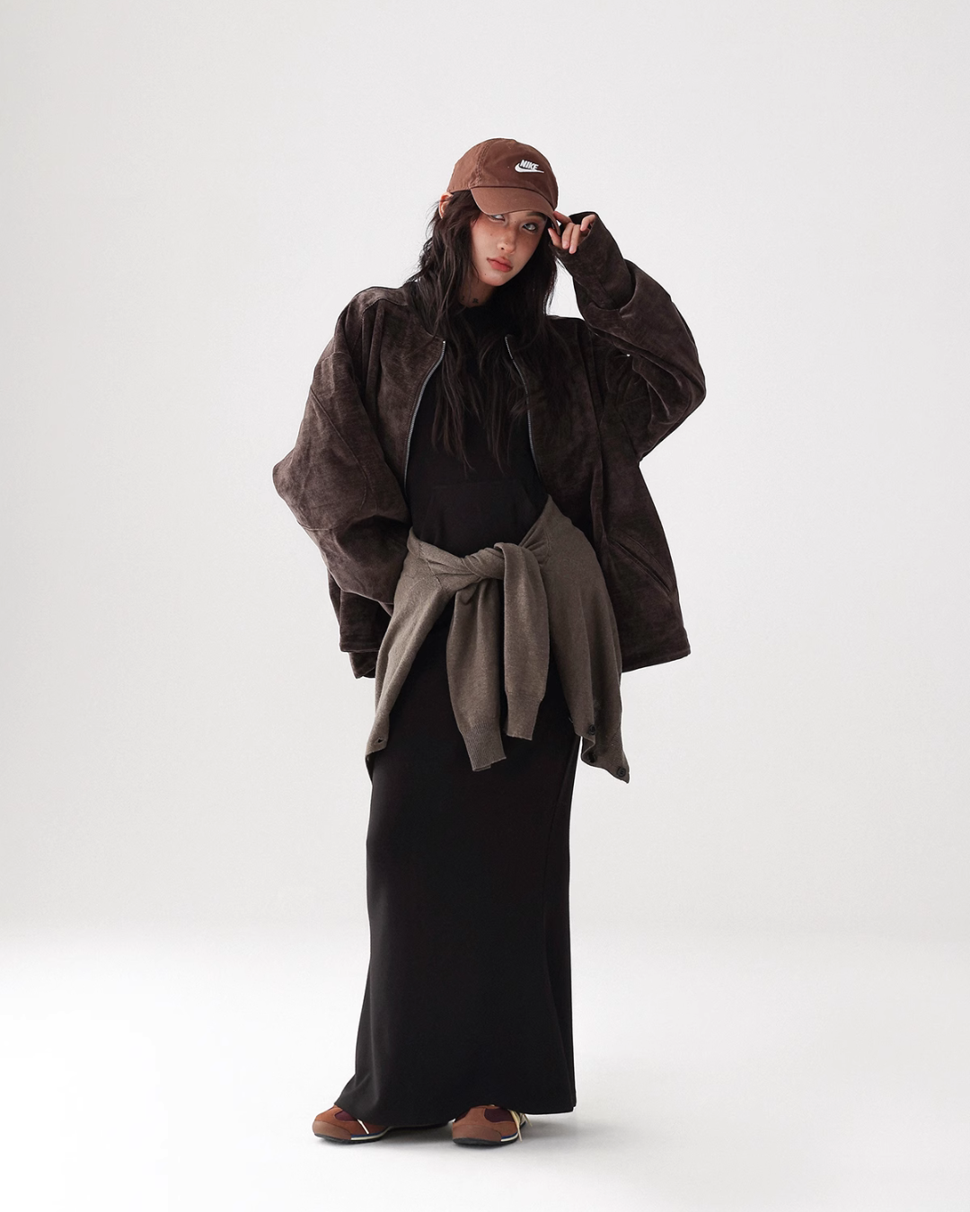 Hood Maxi Length Dress ACS0223