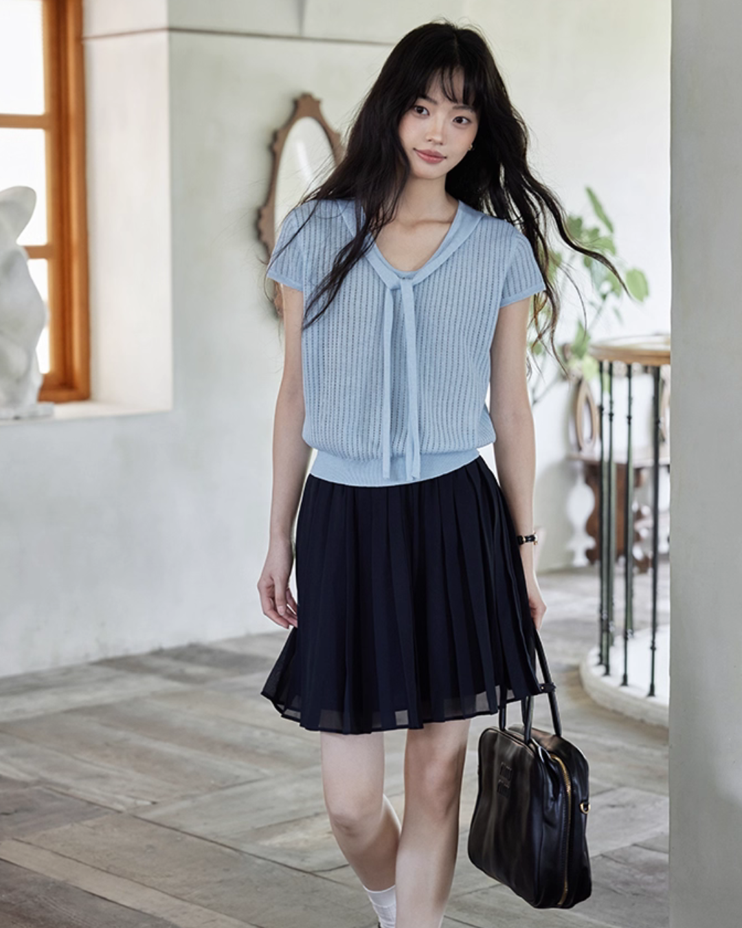 French Sleeve Knit Top SMS0027