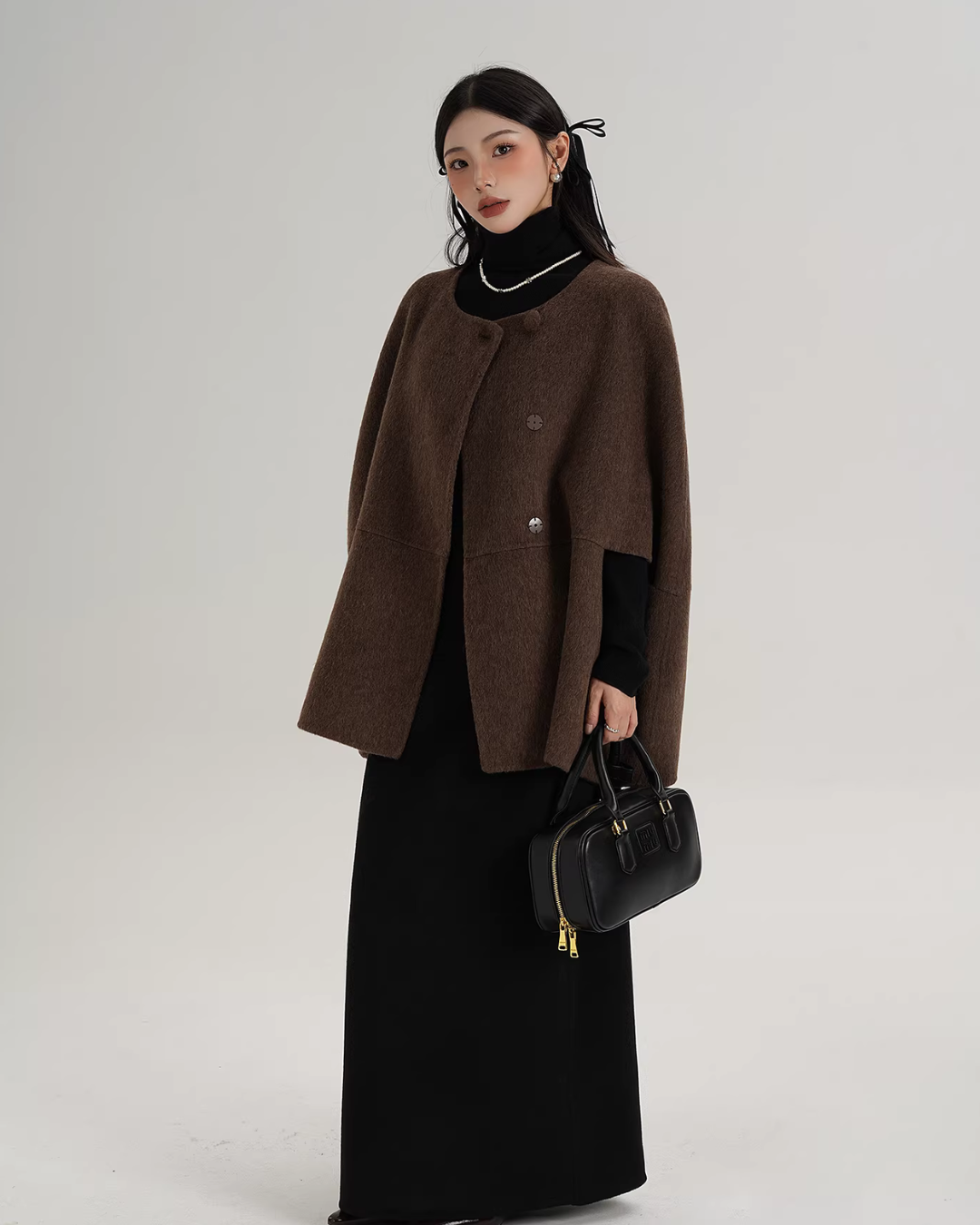 Fur Muffler Cape Coat SRS0402