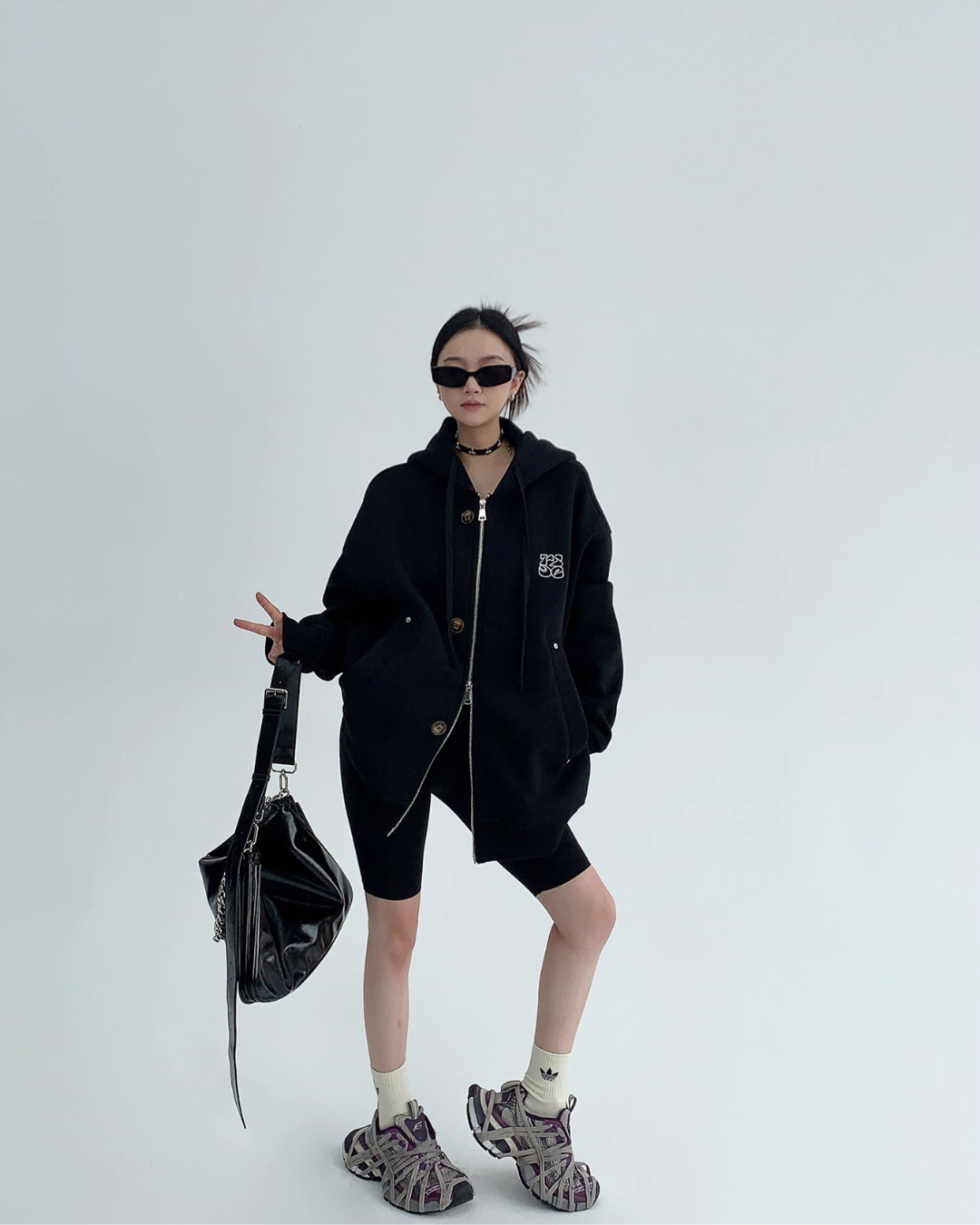 Double Placket Fleece Hooded YLS0558