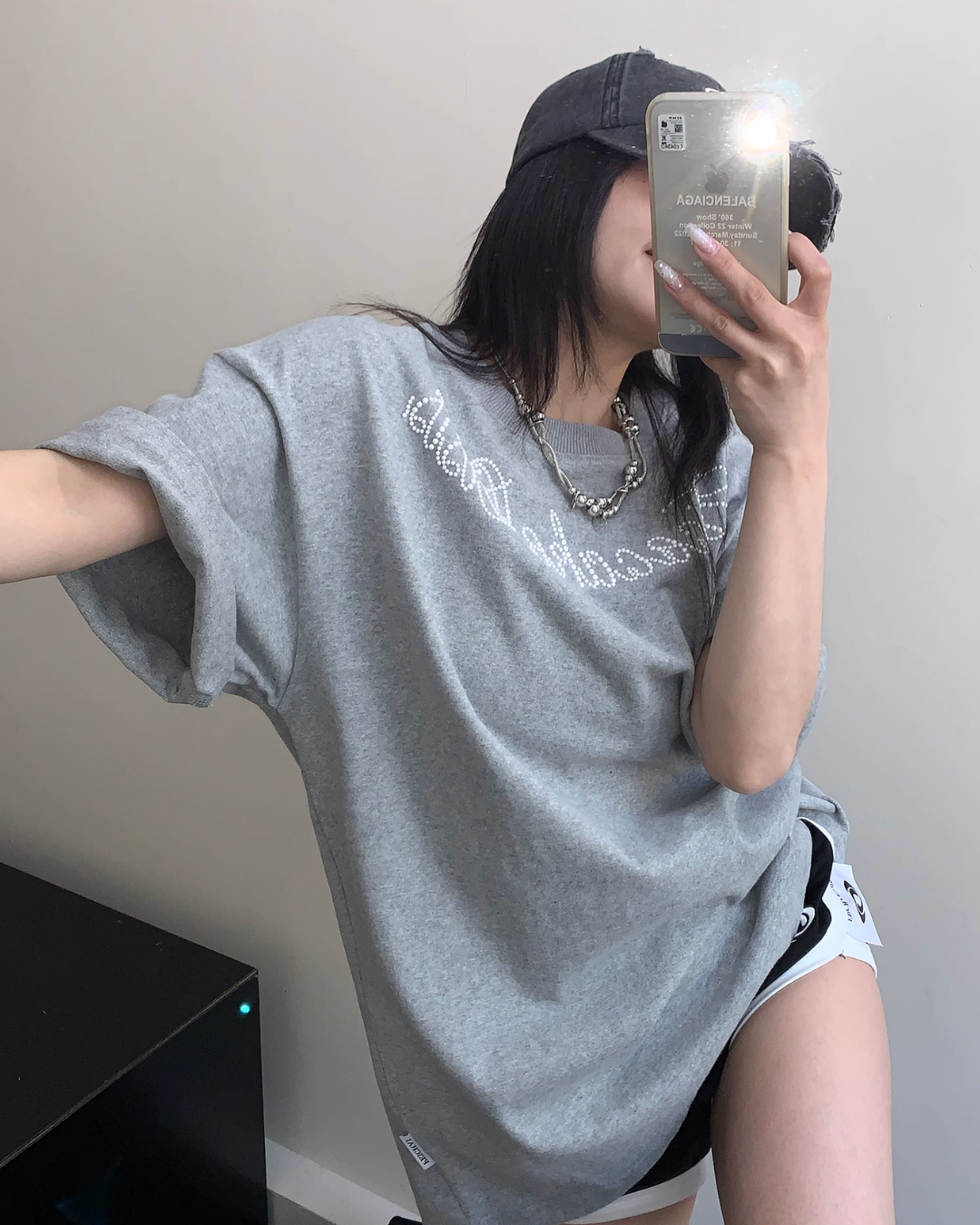 Pearl logo short sleeve T-shirt YLS0837