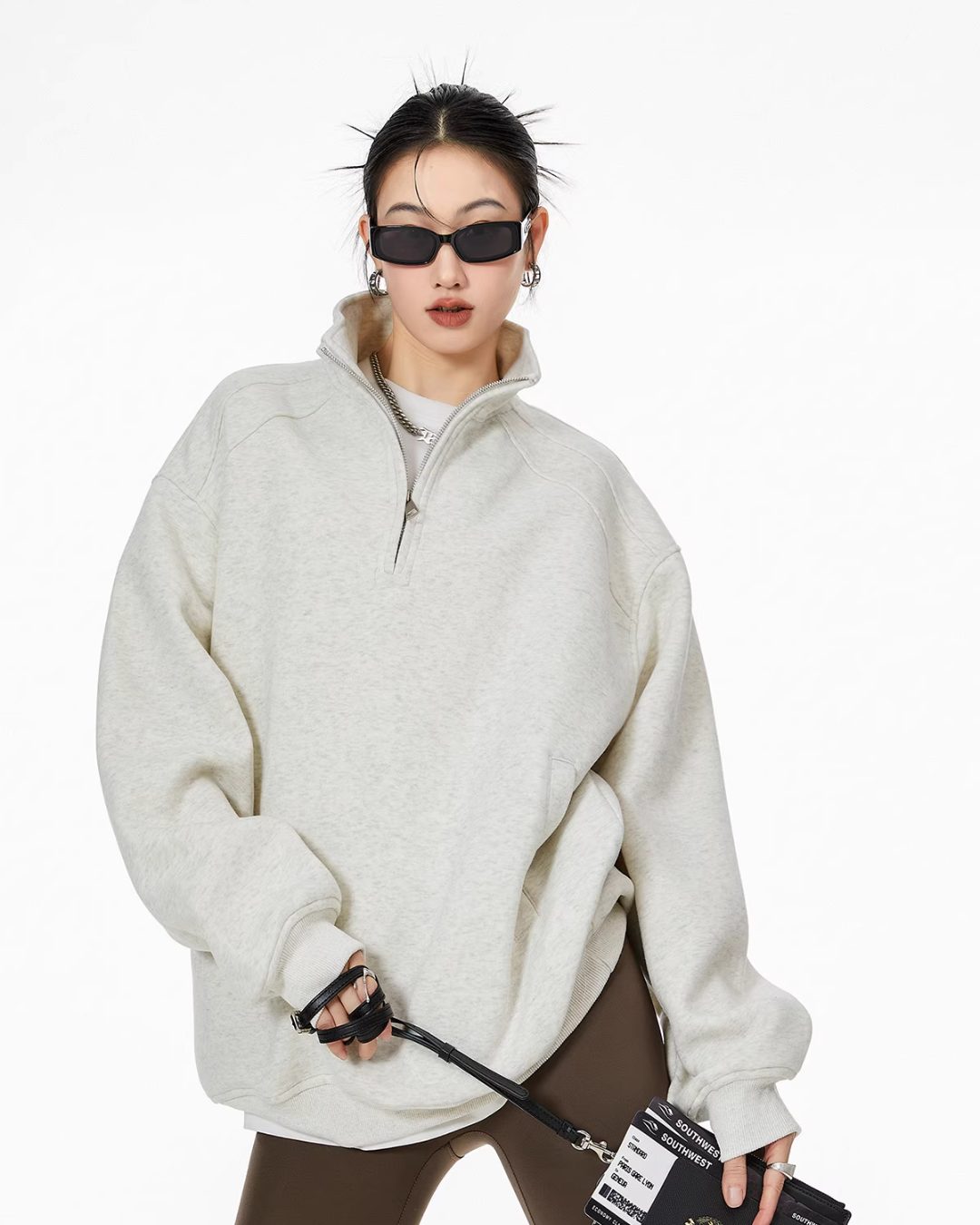 Half Zip Sweat Tops ICM0074