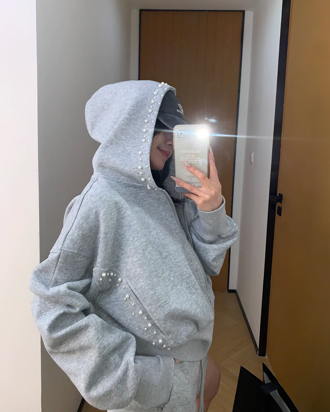 Pearl Cropped Hood Jacket YLS0832