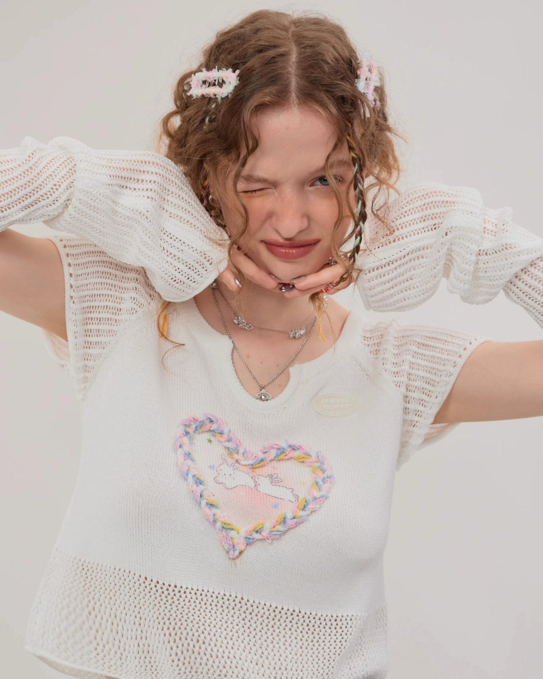 Love Rabbit Knitted Tops & Arm Warmers ZZF0272