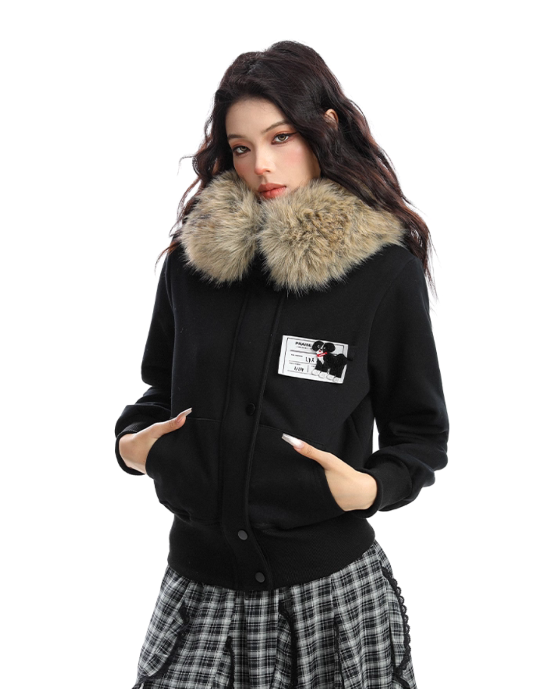 Fur Hood Camouflage Jacket BGS0016
