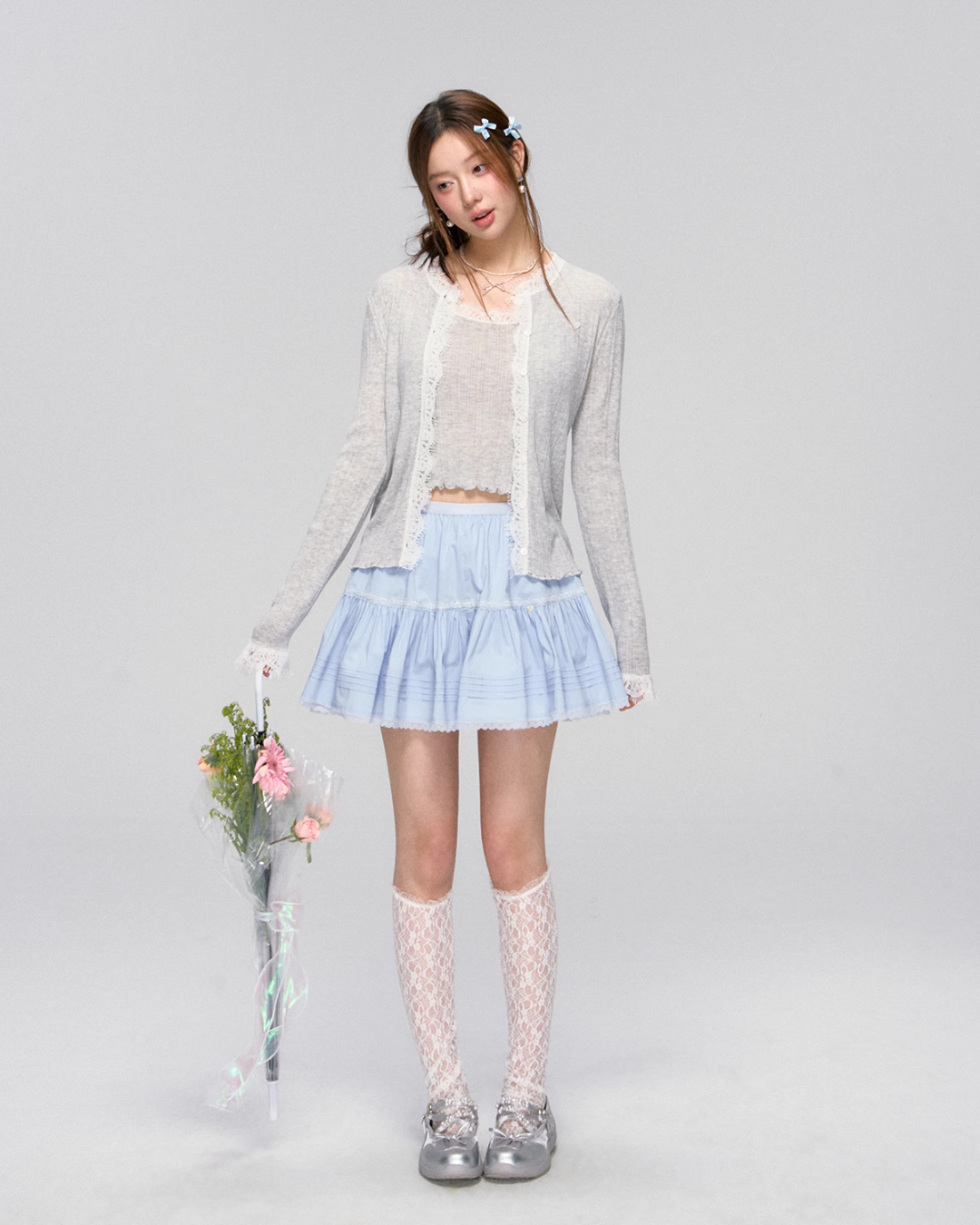Lace Knit Cardigan / Lace Camisole ASG0031