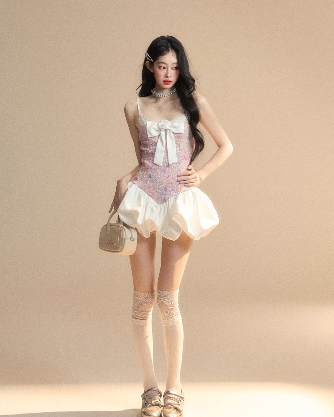 Big Ribbon Mini Dress LAS0017