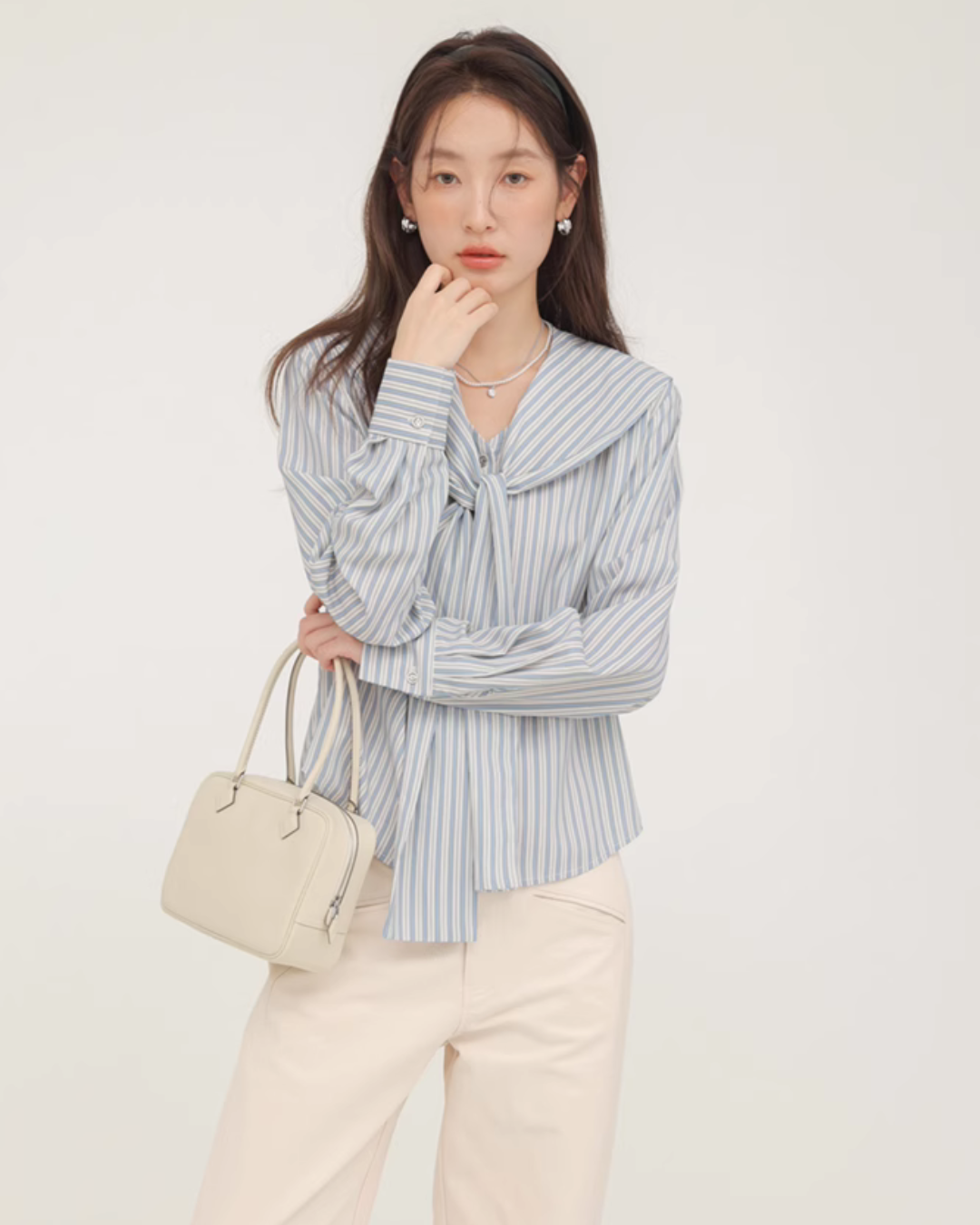 Bowtie Stripe Long Sleeve Shirt CHS0006