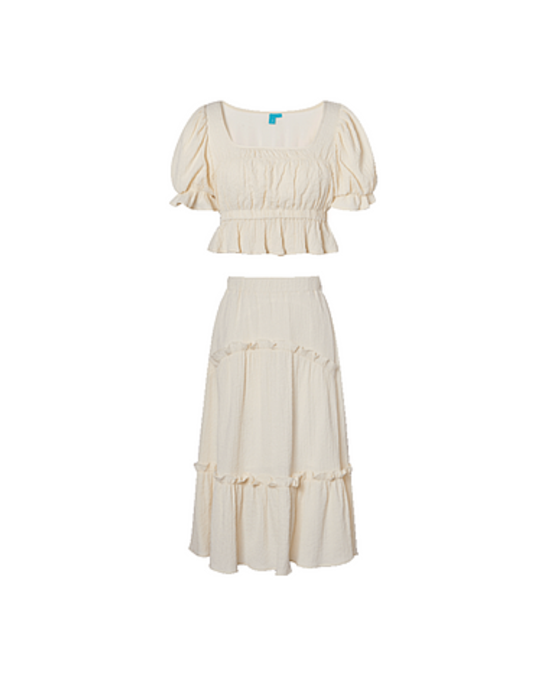 Balloon Sleeve Ruffle Dress IMO0065