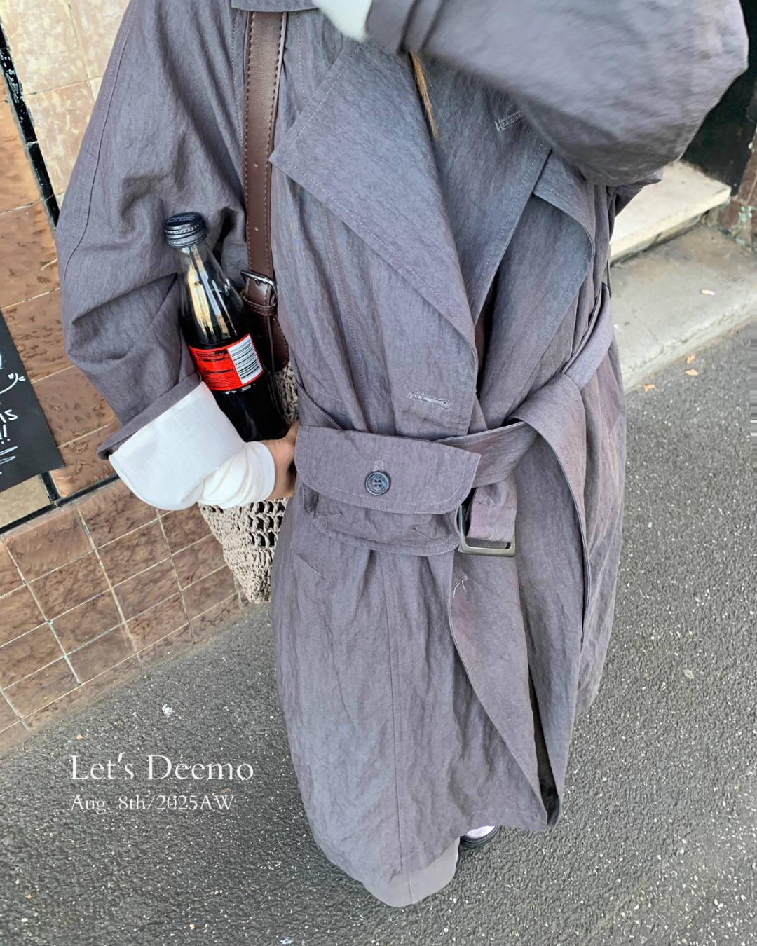 Belted Long Trench Coat DEM0012