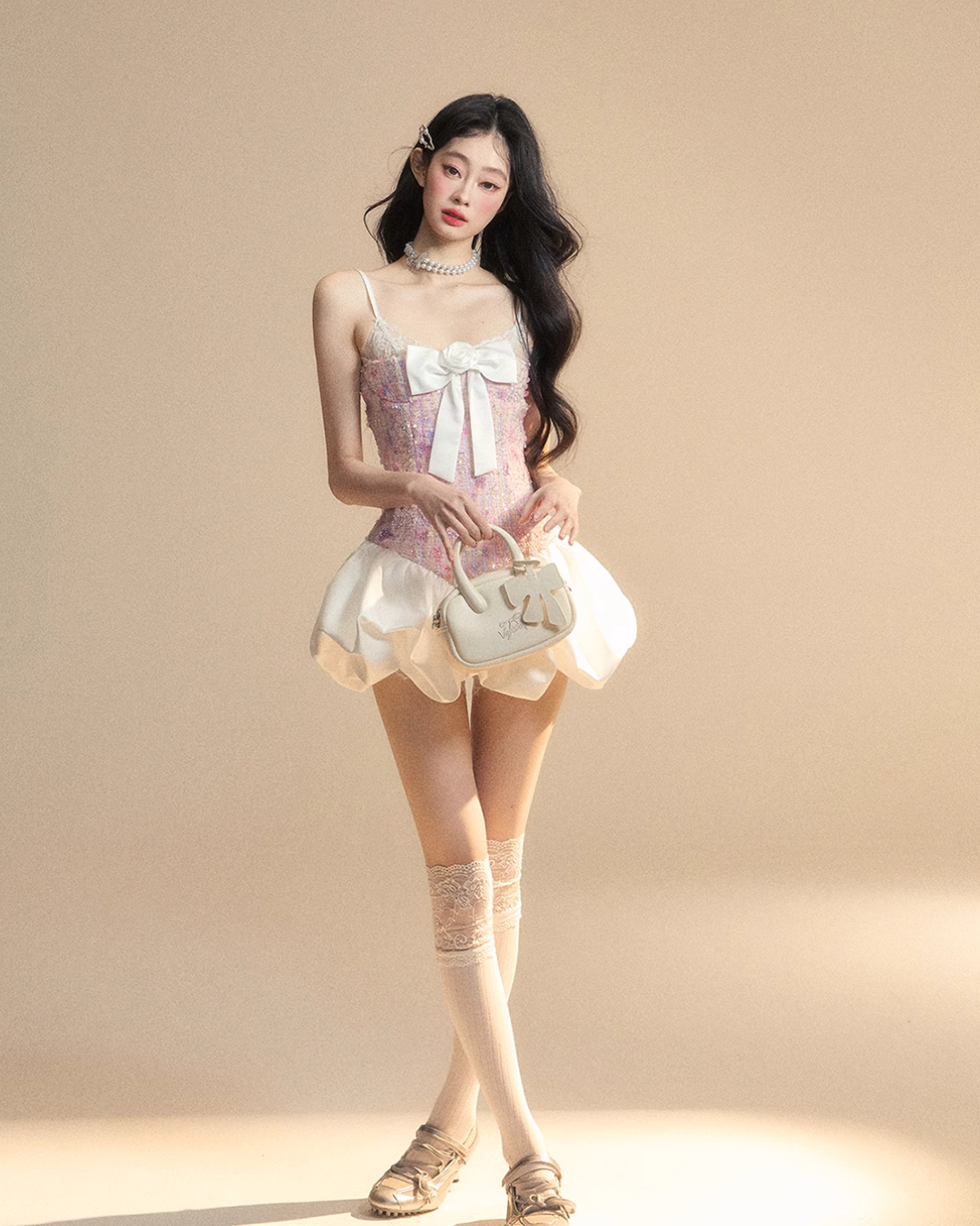 Big Ribbon Mini Dress LAS0017