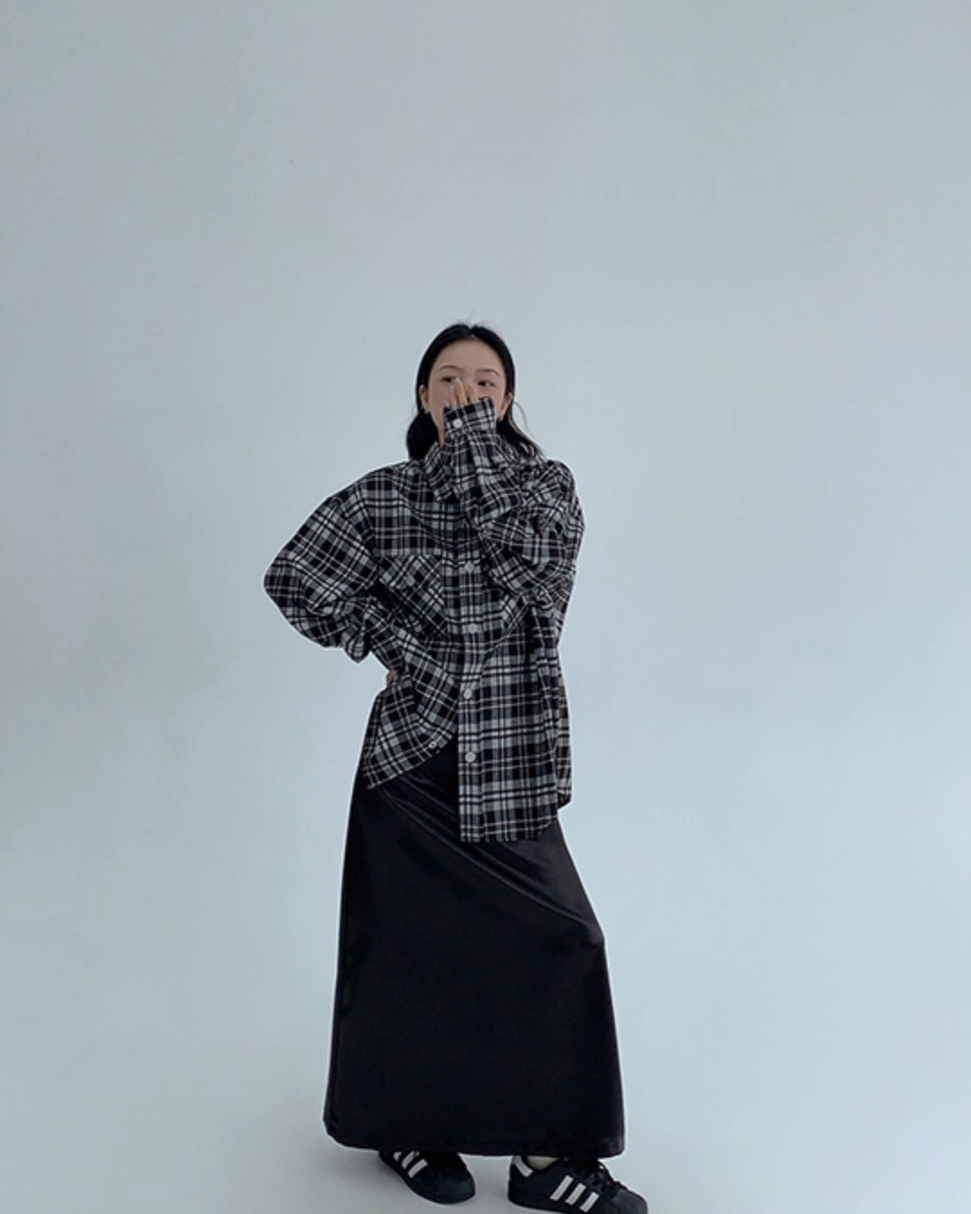 Oversized Check Shirt YLS0900