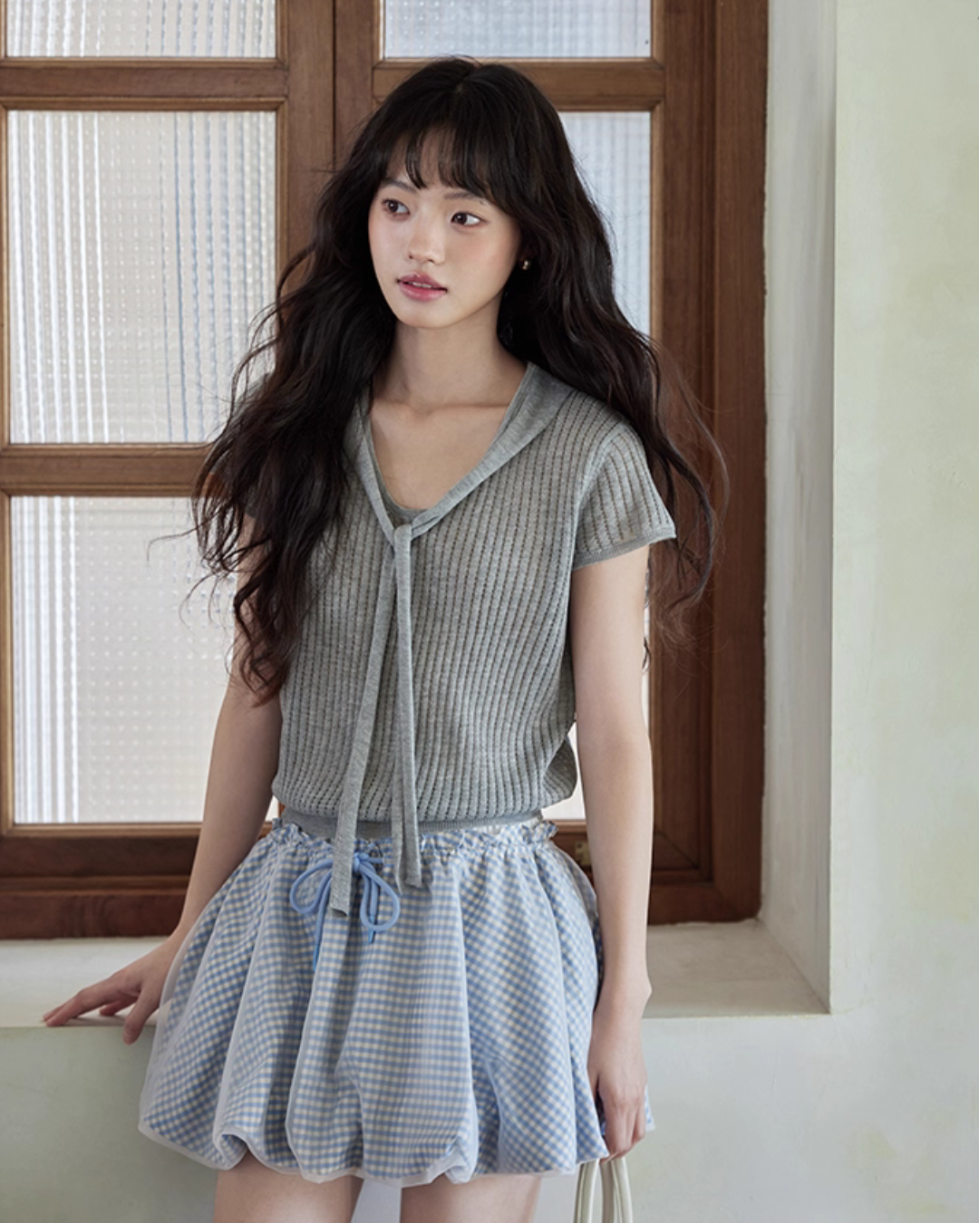 French Sleeve Knit Top SMS0027