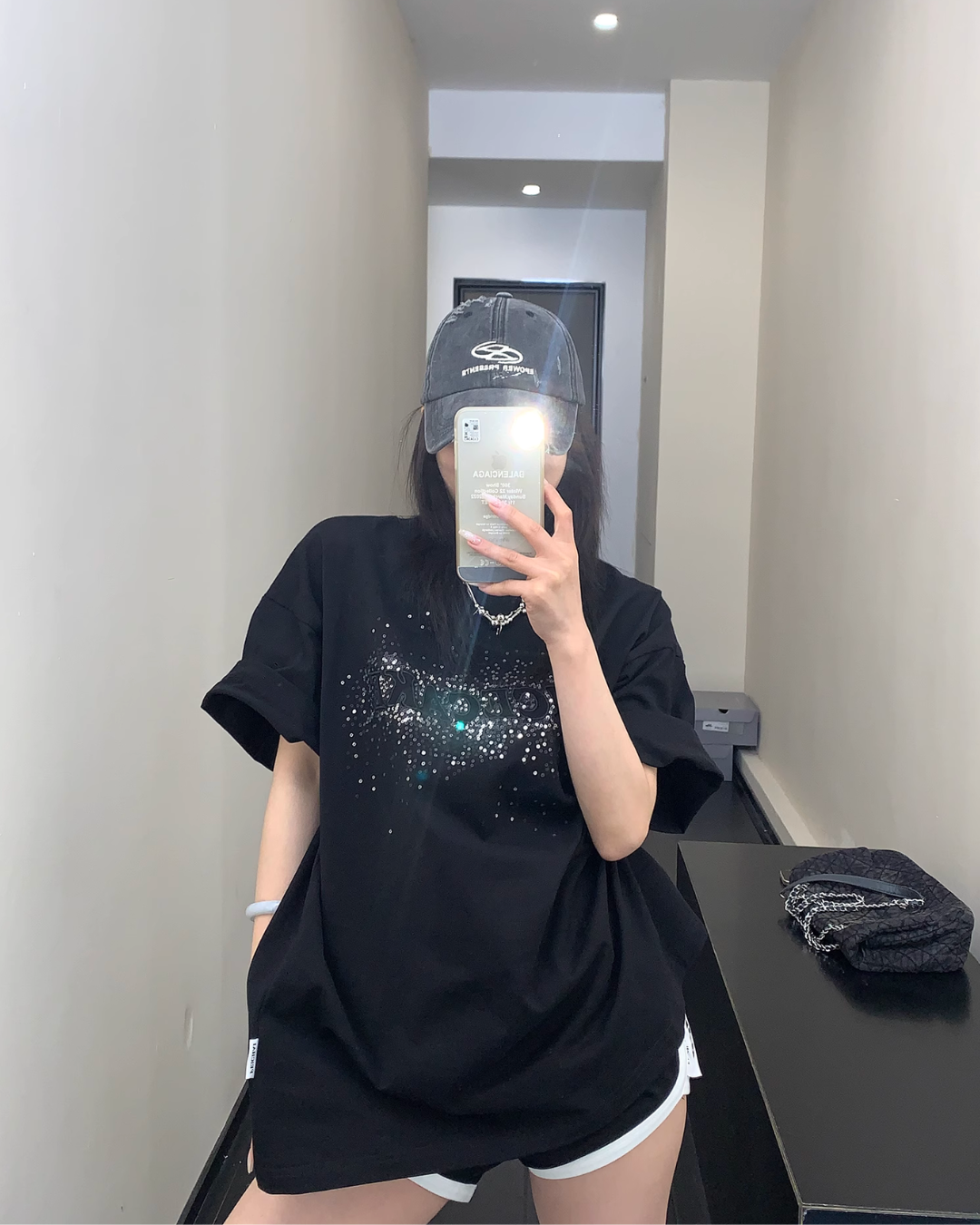 Glitter Logo Short Sleeve T-Shirt YLS0840