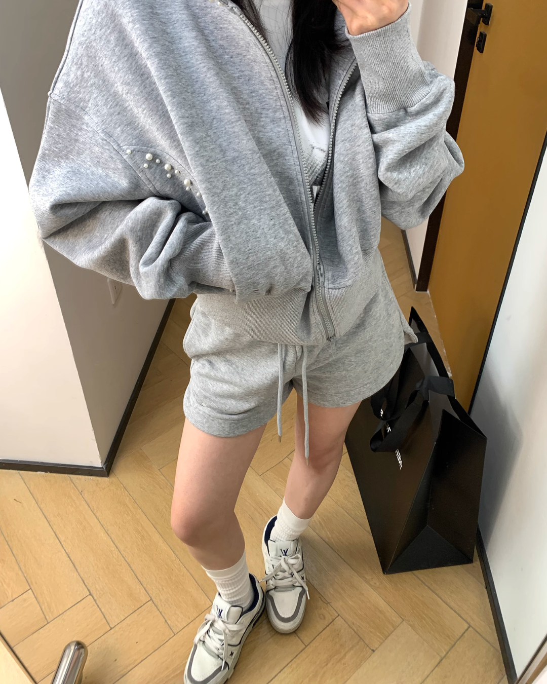 Pearl Cropped Hood Jacket YLS0832