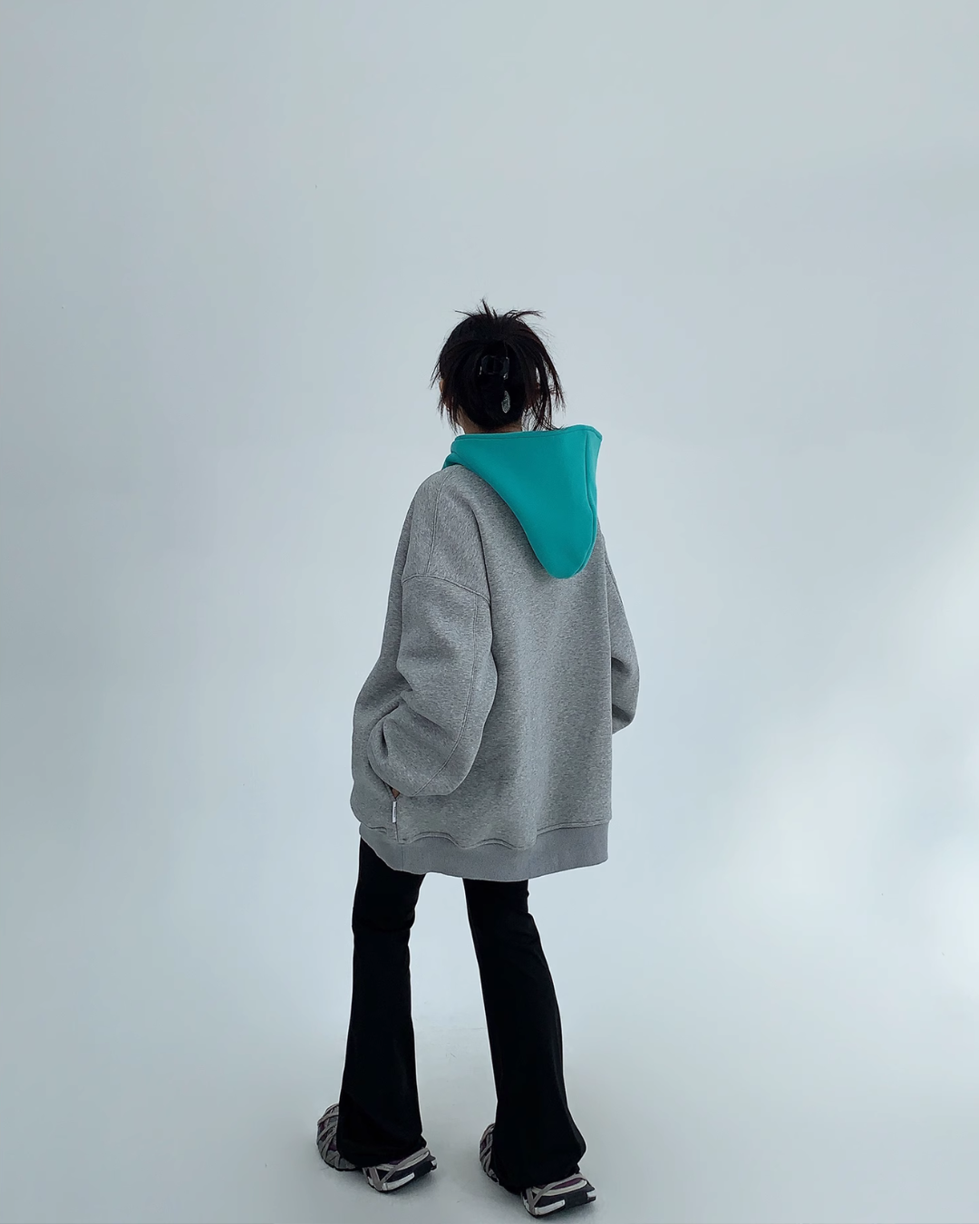 Color Hood Logo Pullover Tops YLS0612