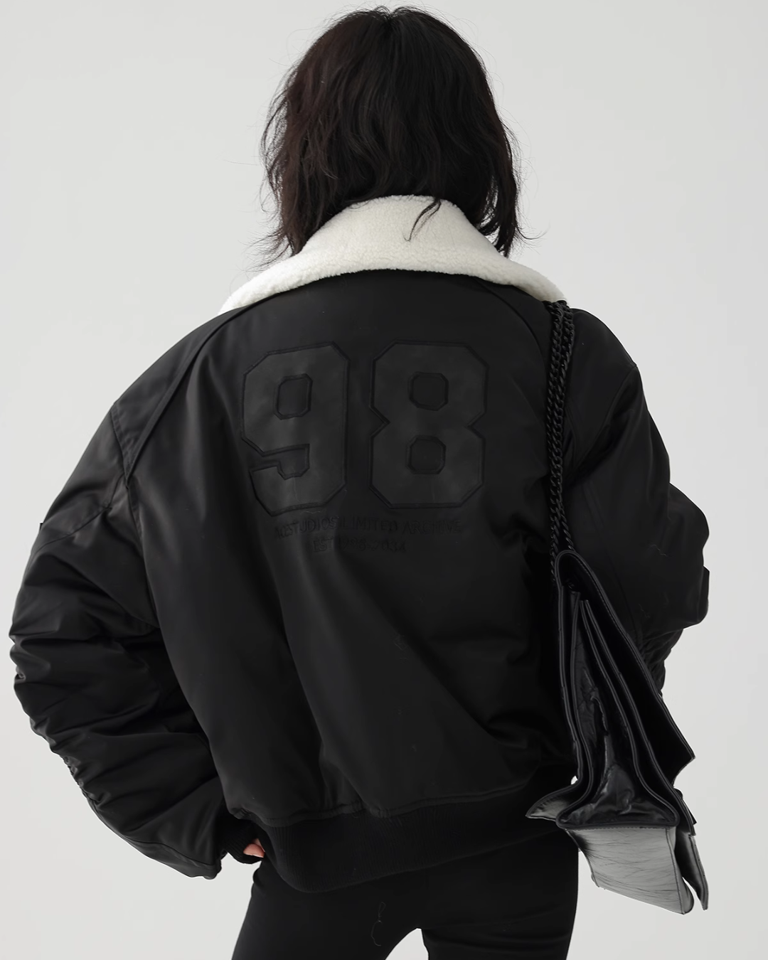 Boa Collar Back Logo Jacket ACS0212
