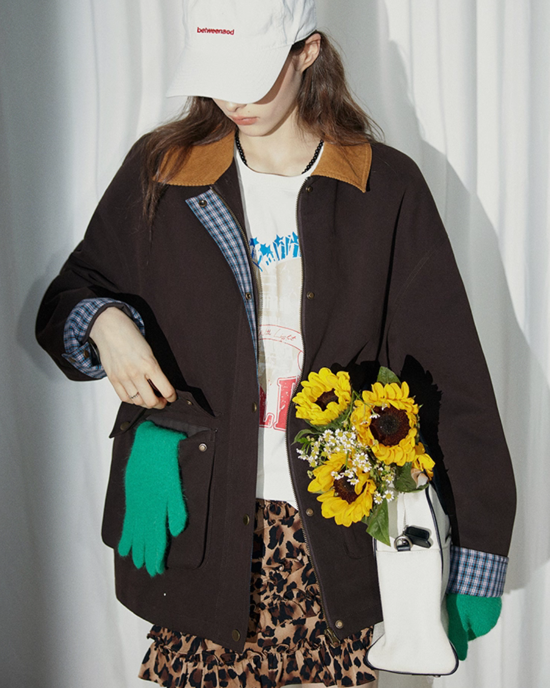 Plaid Design Loose Silhouette Jacket RLZ0014