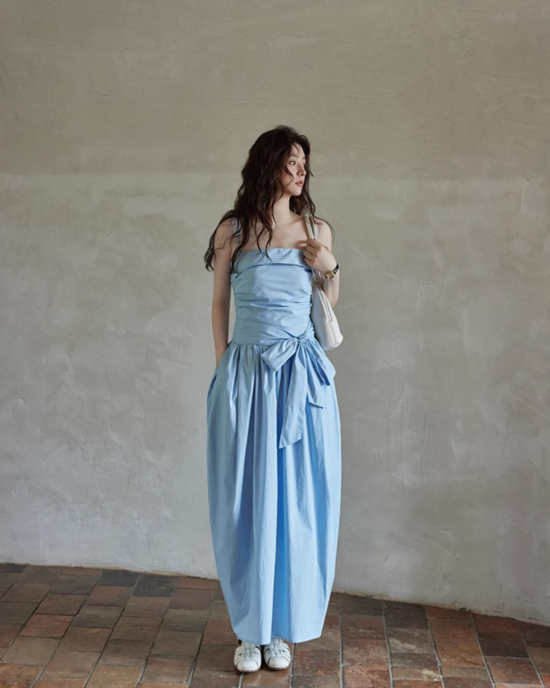 West Ribbon Cotton Dress SMS0003