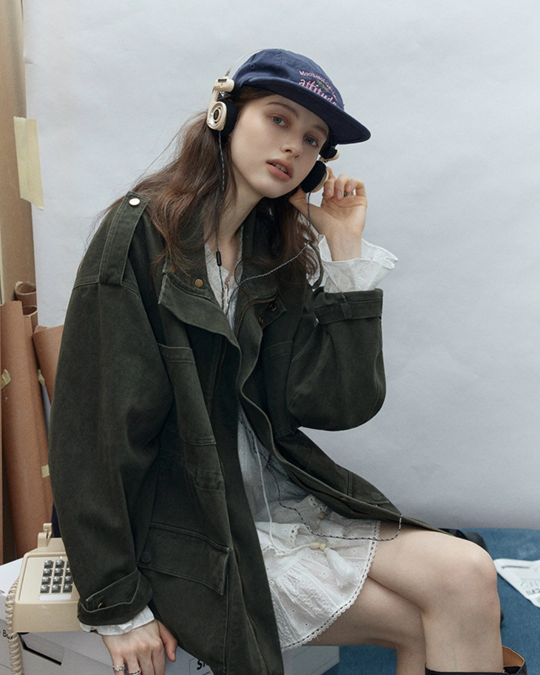Stand Collar Dolman Mods Jacket RLZ0016
