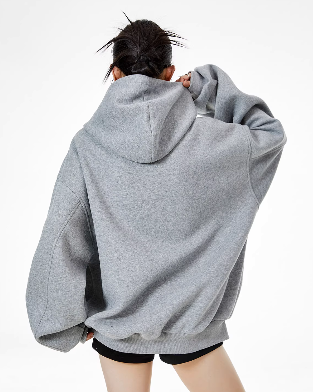 Retro Plaid Stitched Zip Hoodie ICM0069