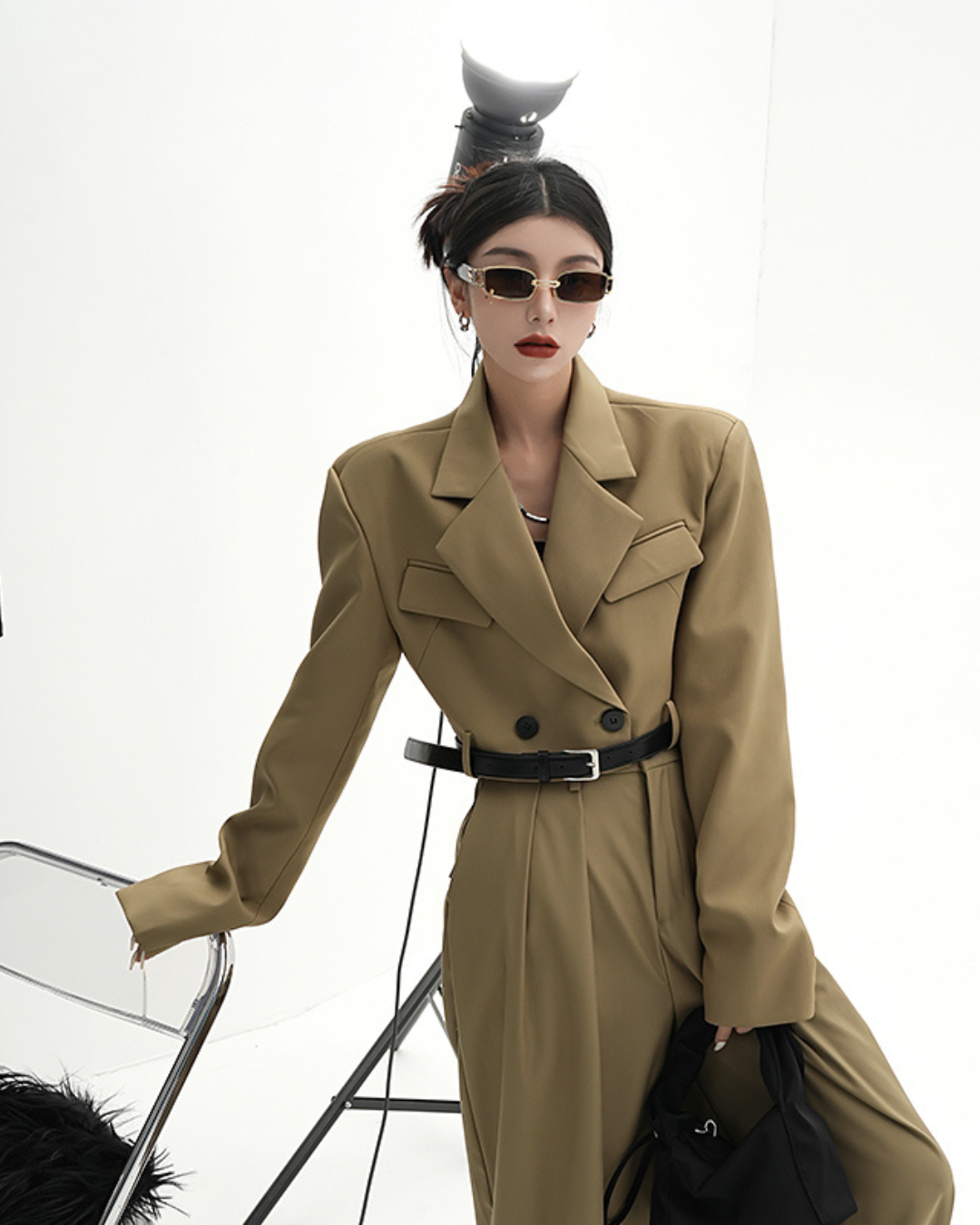 Two-Piece Short Jacket&Mop Suit Pants SRS0061