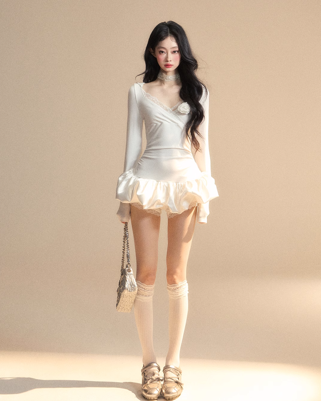 Race Hood Rose Mini Dress LAS0024