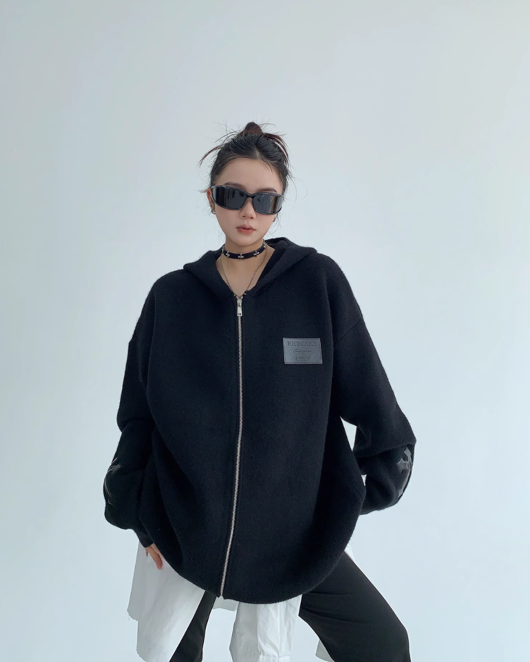 Loose Zip Knit Hoodie YLS0593