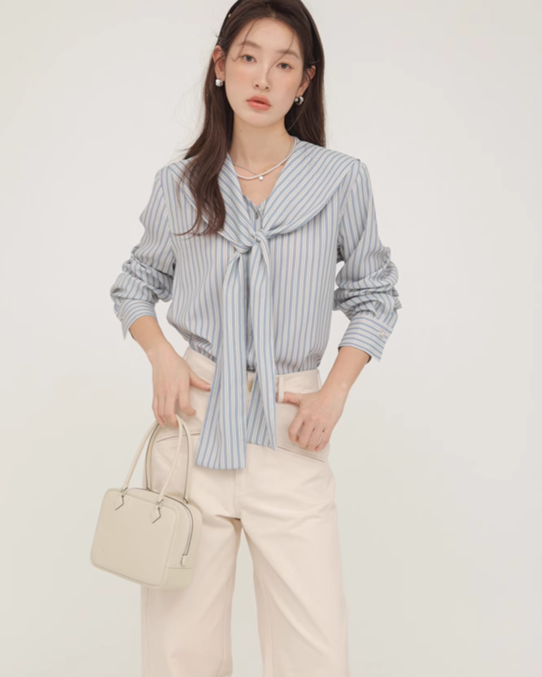 Bowtie Stripe Long Sleeve Shirt CHS0006