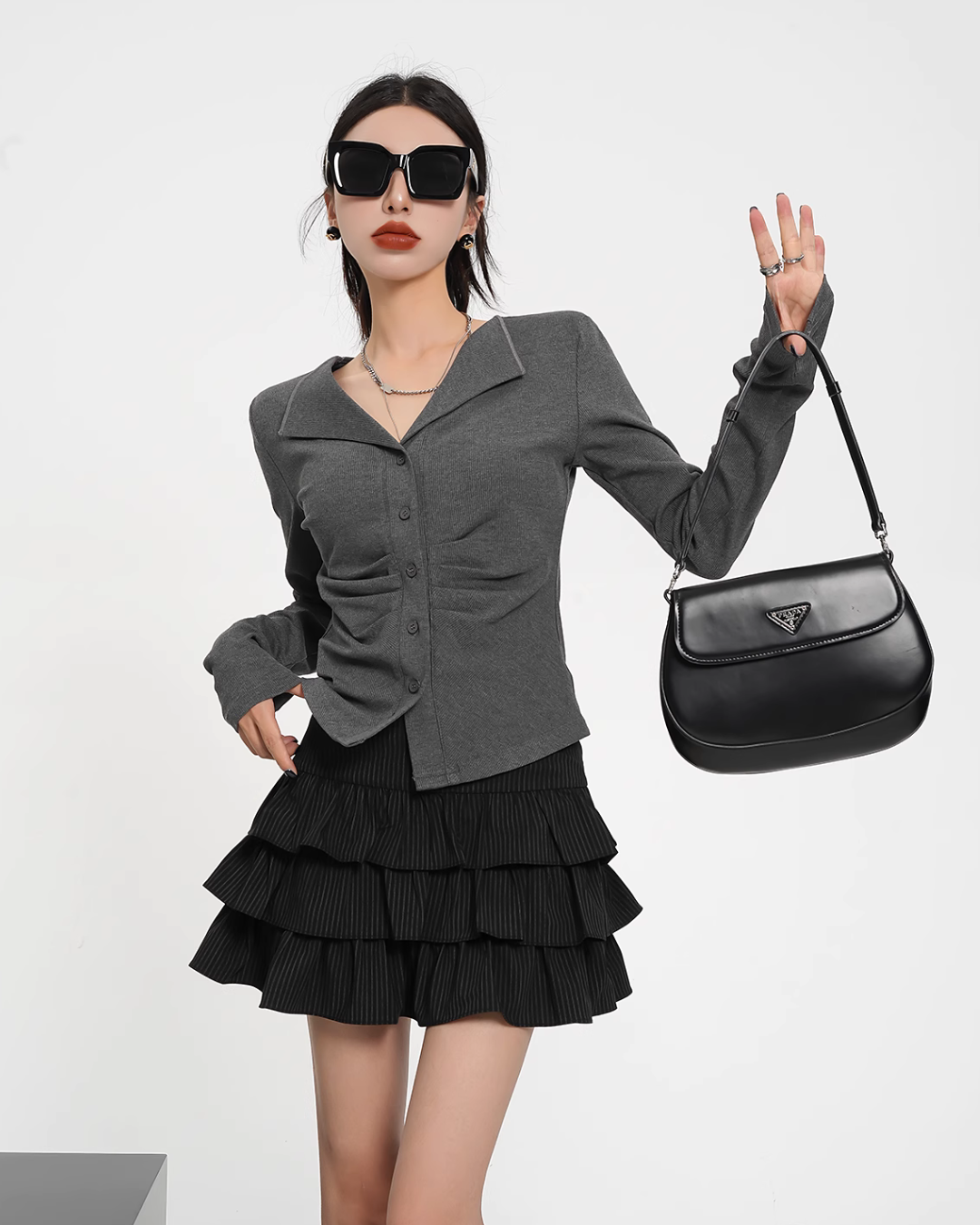 V-Neck Slim Knit Cardigan SRS0309