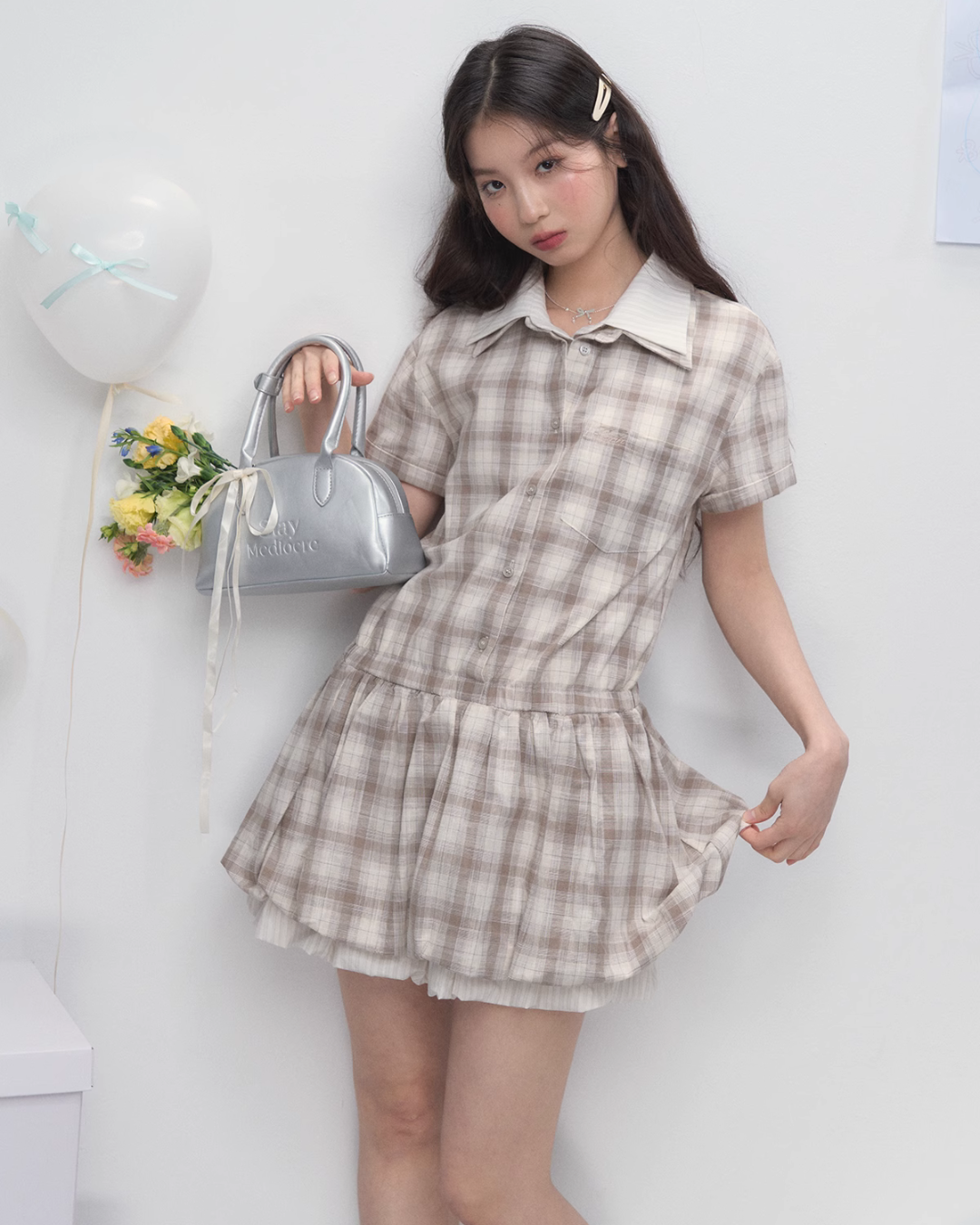 Balloon Shirt Dress YPH0001
