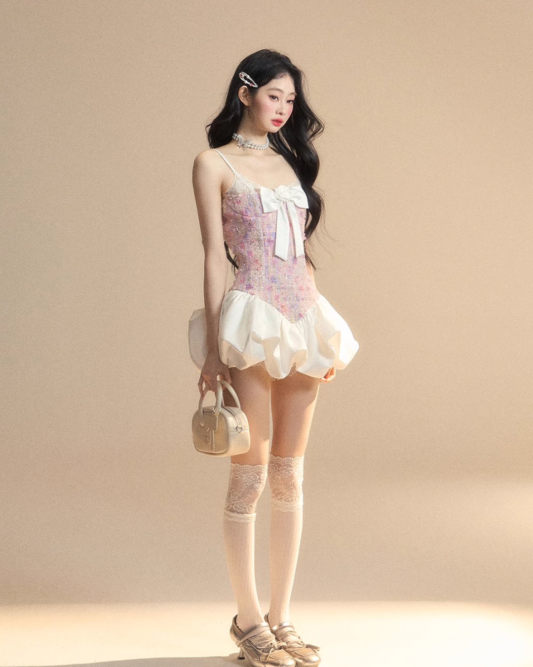 Big Ribbon Mini Dress LAS0017