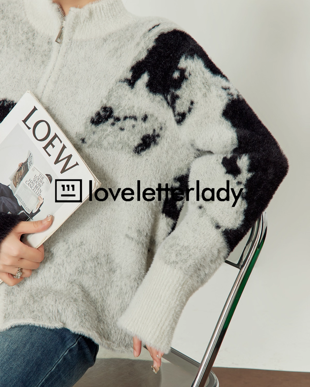 Cat Double Zip Knit LLA0522