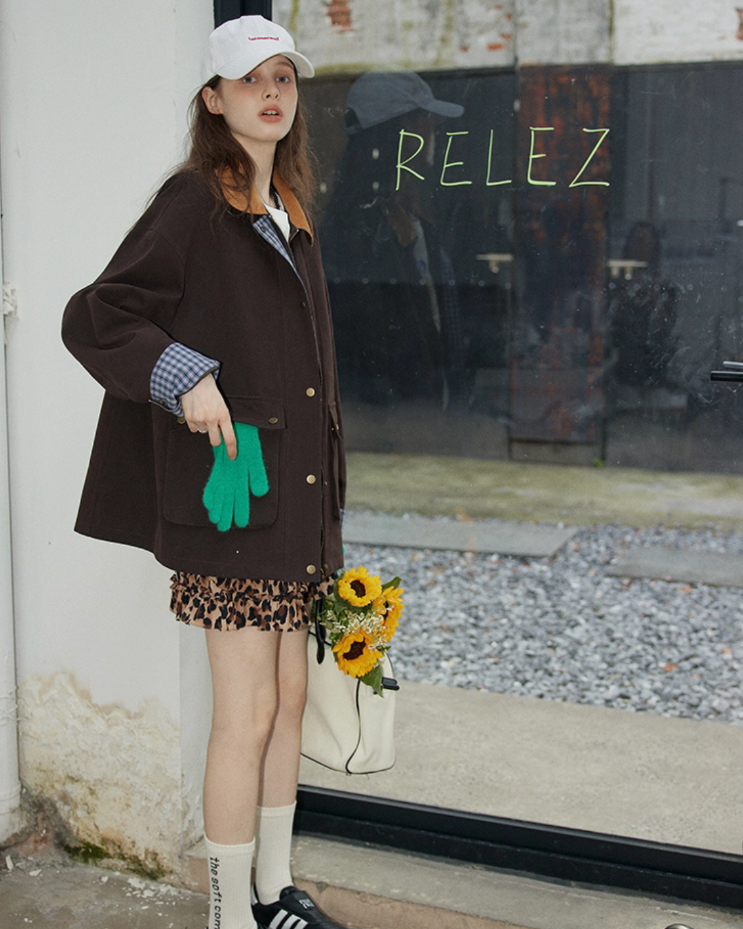 Plaid Design Loose Silhouette Jacket RLZ0014