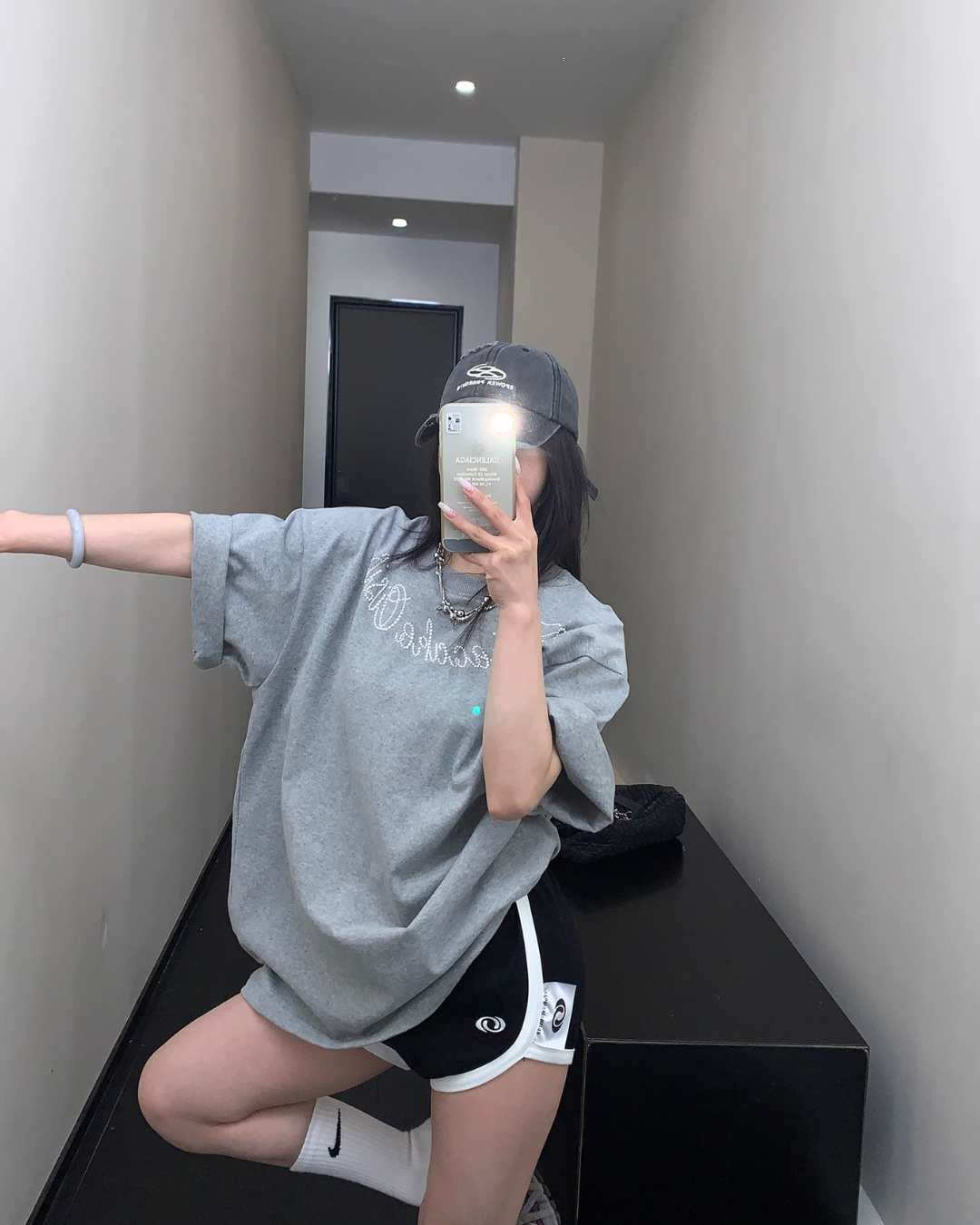 Pearl logo short sleeve T-shirt YLS0837