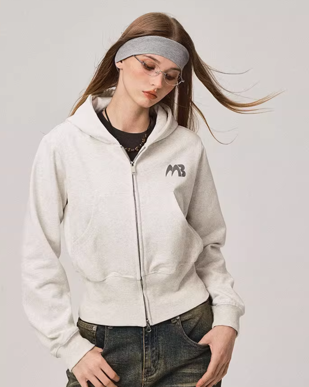 Double Zip Compact Hoodie MDB0005