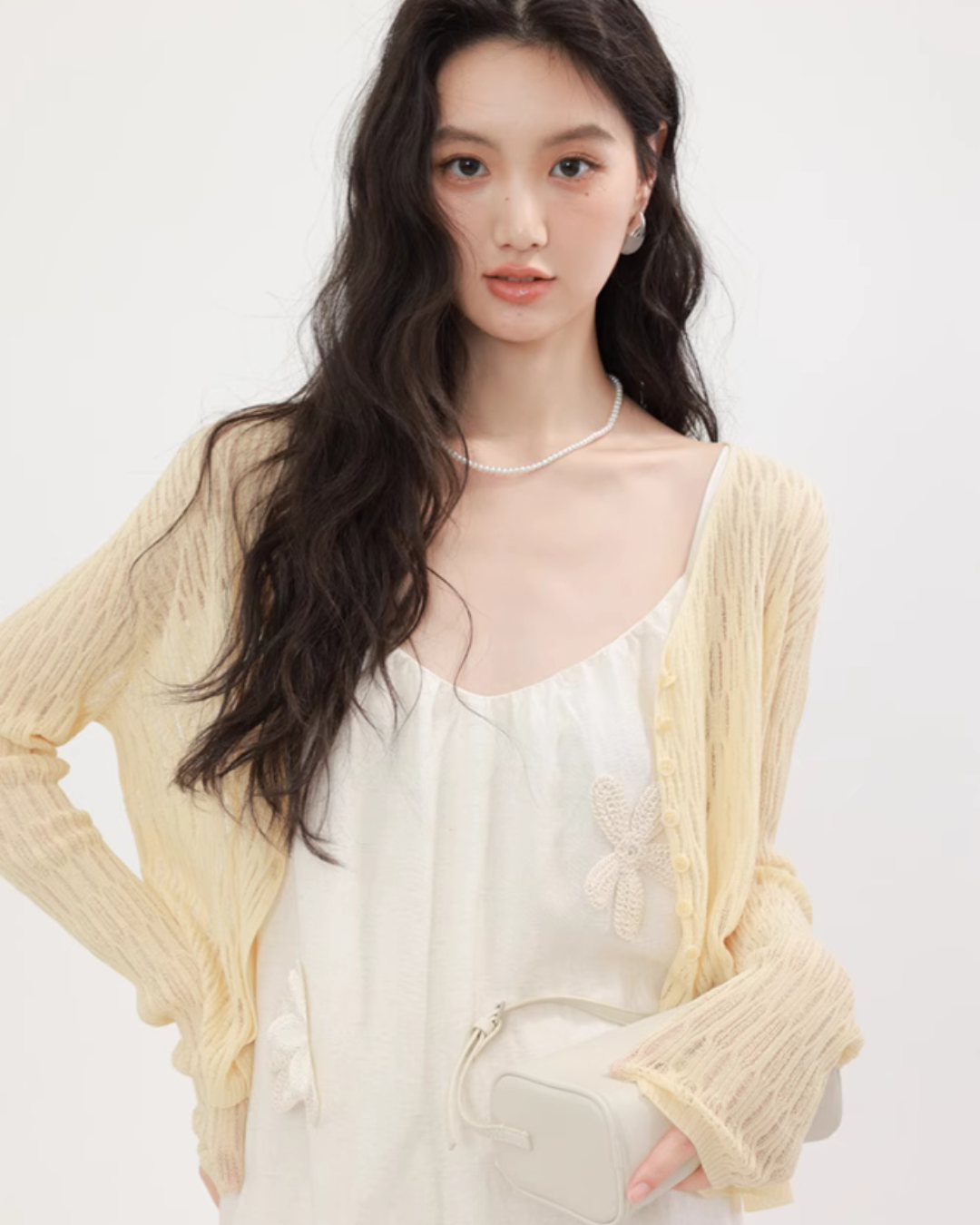V-neck summer knit cardigan CHS0004