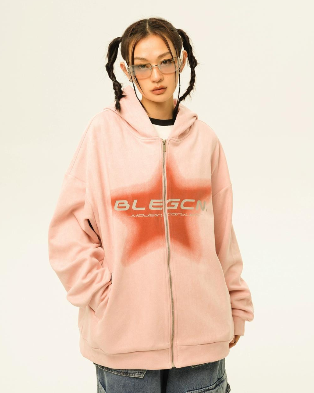 Street Loose Zip Hoodie EZK0010