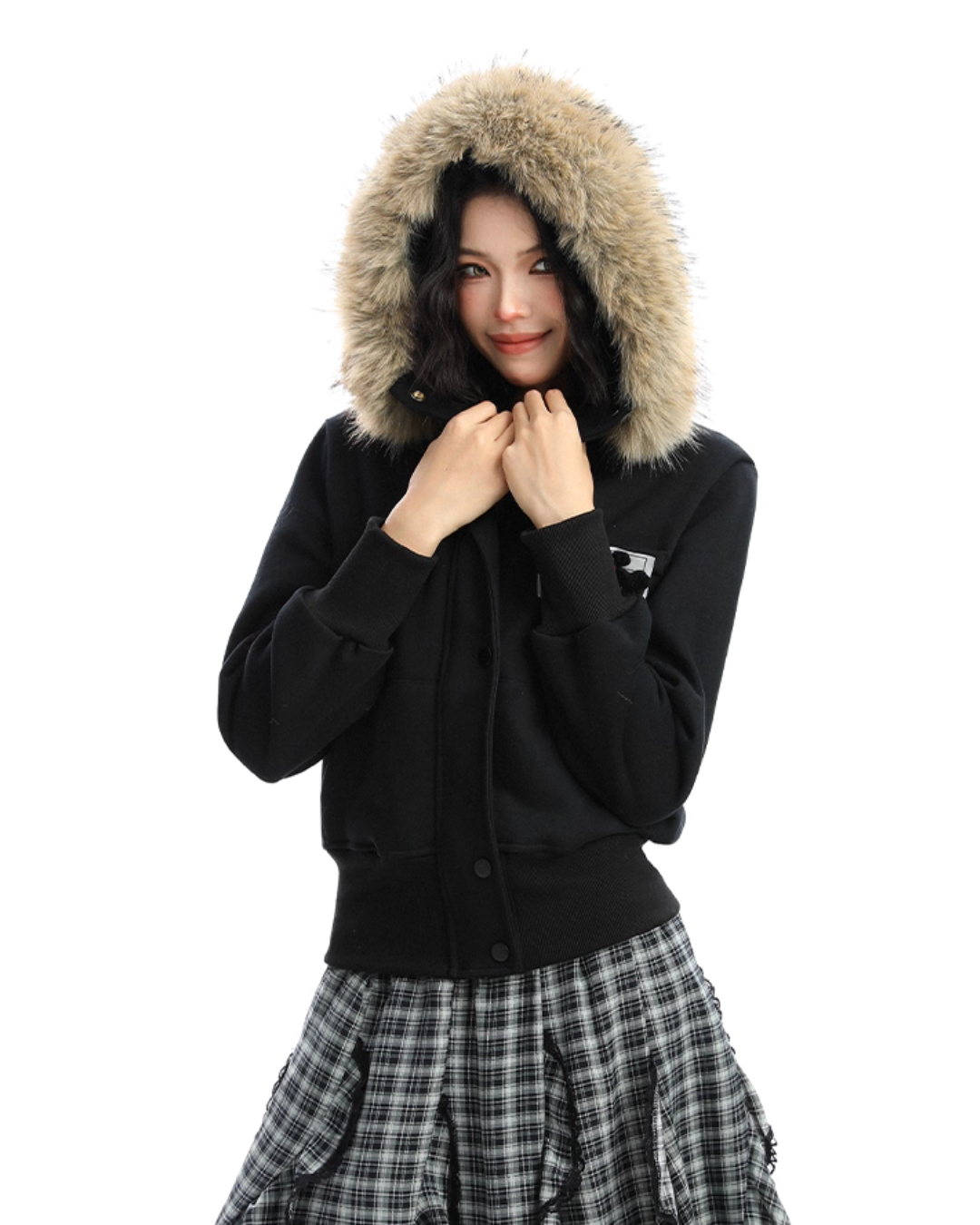 Fur Hood Camouflage Jacket BGS0016