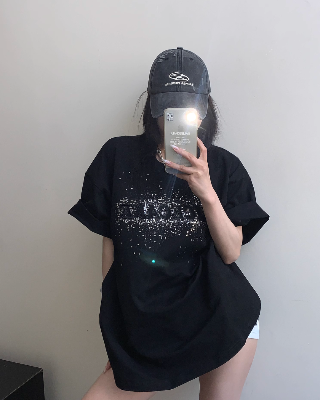 Glitter Logo Short Sleeve T-Shirt YLS0840