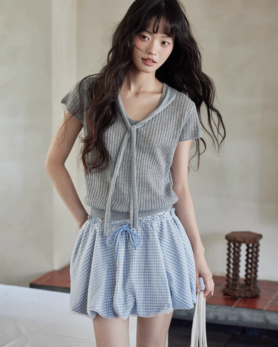 French Sleeve Knit Top SMS0027