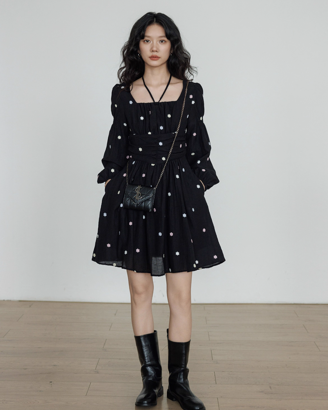 Small Floral Embroidery Dress VAS0154