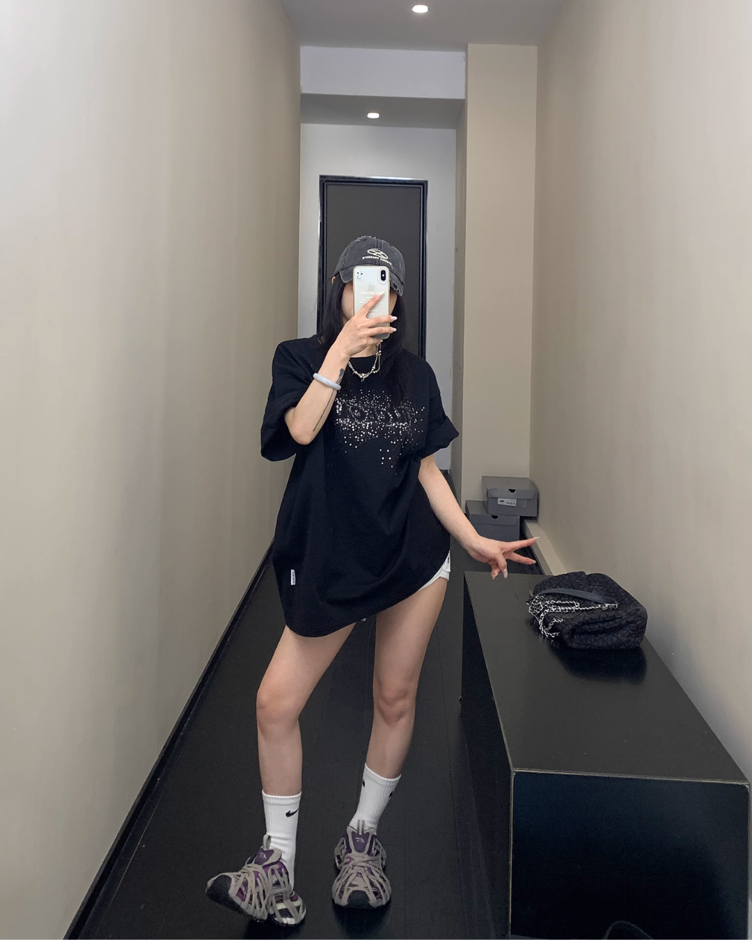 Glitter Logo Short Sleeve T-Shirt YLS0840