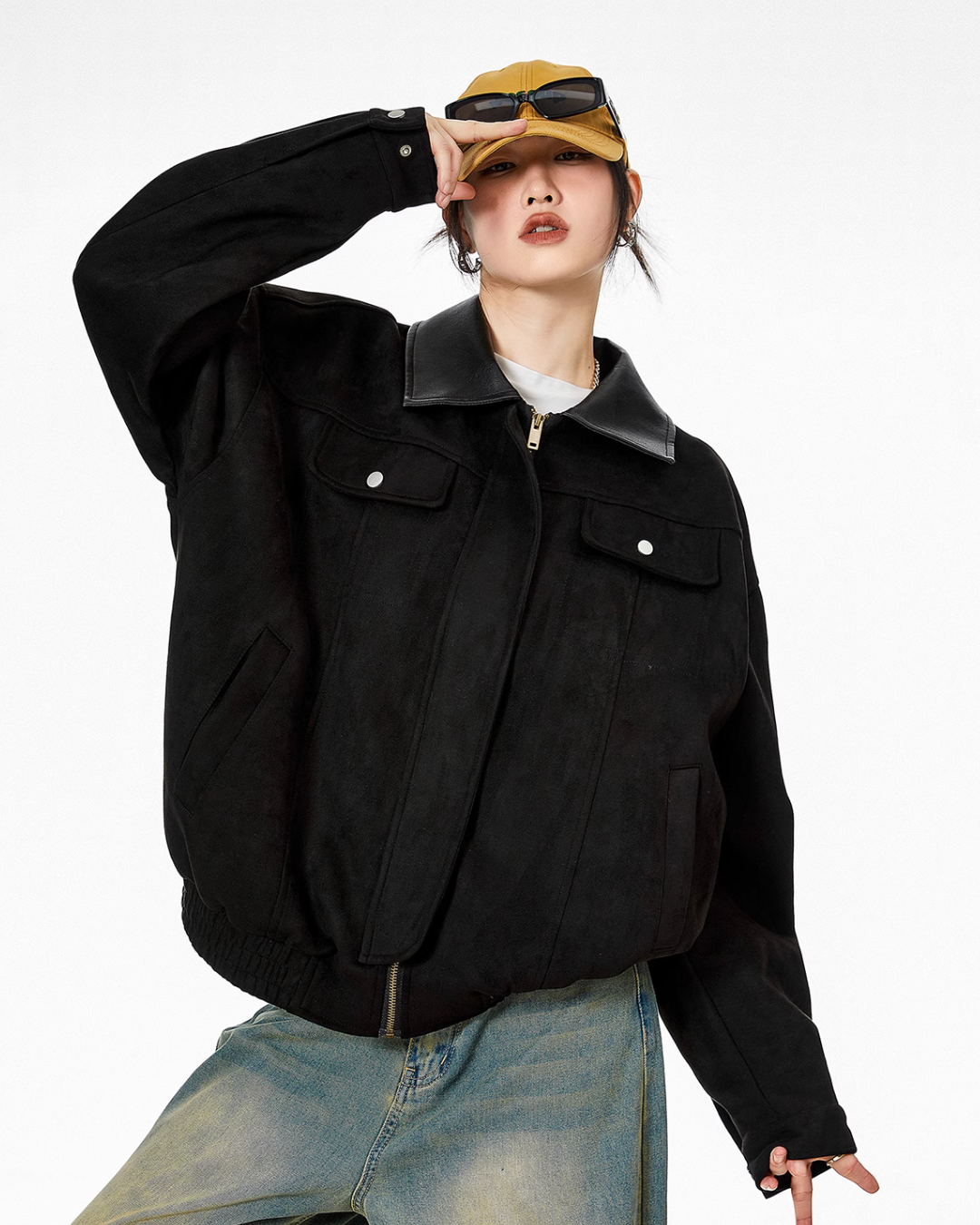 Contrast Color Pocket Jacket ICM0068