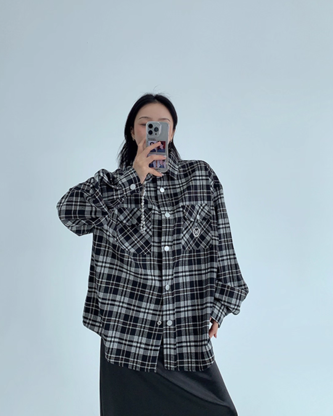 Oversized Check Shirt YLS0900