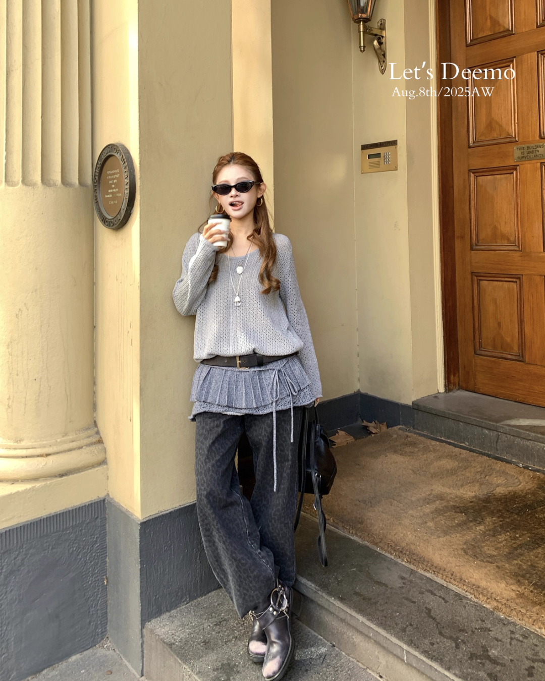 Knit Top / Mini Flare Skirt DEM0003