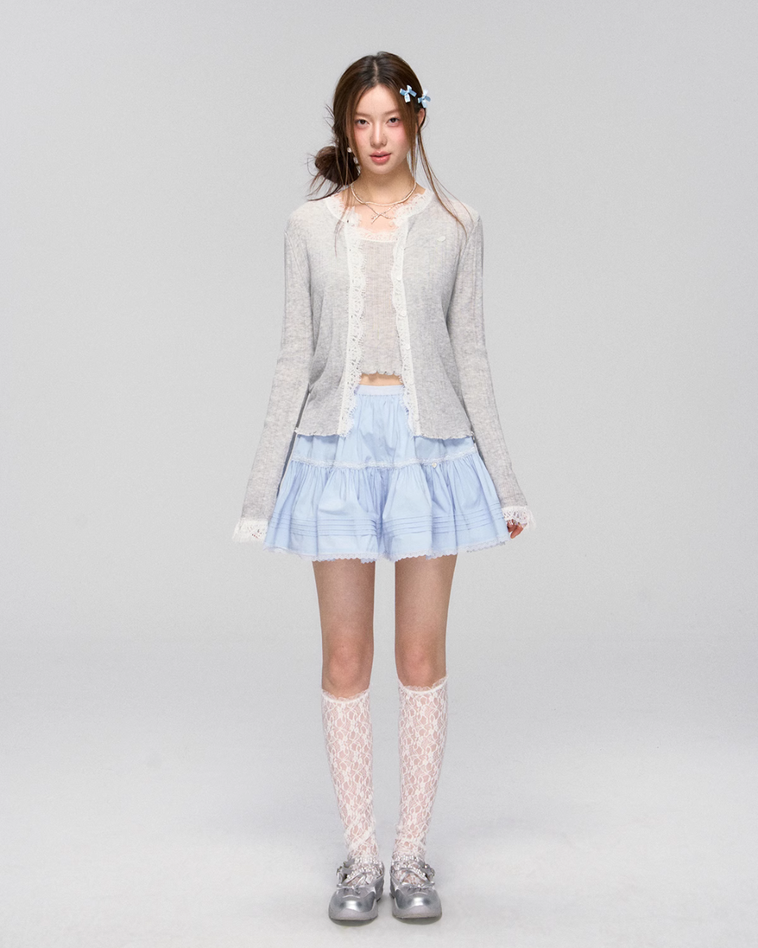 Lace Knit Cardigan / Lace Camisole ASG0031